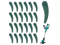 25 Cuchillas De Recambio Para Cortacésped, Universal De Plástico, Compatible Con Bosch Durablade Art 26-18li Art 23-18li