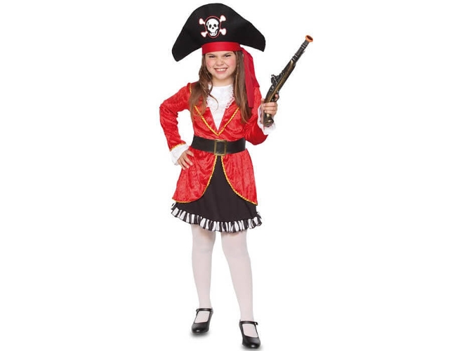 Disfraz de Niña DISFRAZZES Pirata Elegante (Talla: 10 a 12 años)