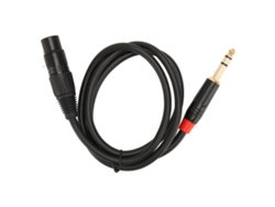 Cabo Xlr Fêmea Para Trs 3 Pino 6.35mm Plug Estéreo Áudio 1m Para Música Microfone Mixer