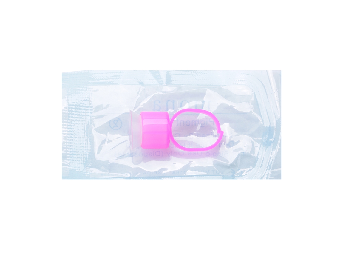 Vaso Desechable Con Soporte Para Esponja Para Tinta De Tatuaje, Para Pigmento De Maquillaje Permanente - Rosa