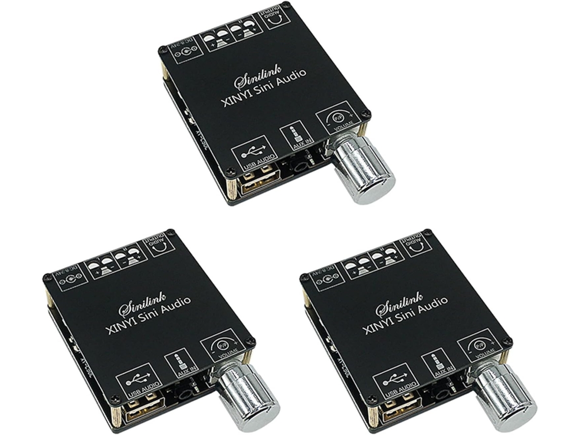 3x Xy-c50l Módulo Amplificador De Potencia Digital Bluetooth 5.0 Aux Para Audio Estéreo