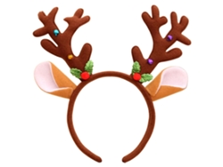 Tiara navideña con astas de reno para mujer, lindo accesorio para el cabello navideño para fiestas y cosplay Aeuzwr