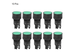 10 Piezas Botón De Pulsación Serie Xb2-ea Interruptor De Control 660v 10a Botón De Reinicio Verde Xb2-ea135