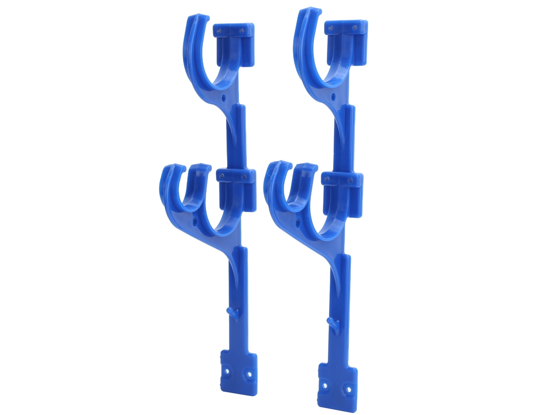 Soporte de plástico para piscina con gancho para pala, manguera y herramientas de jardín