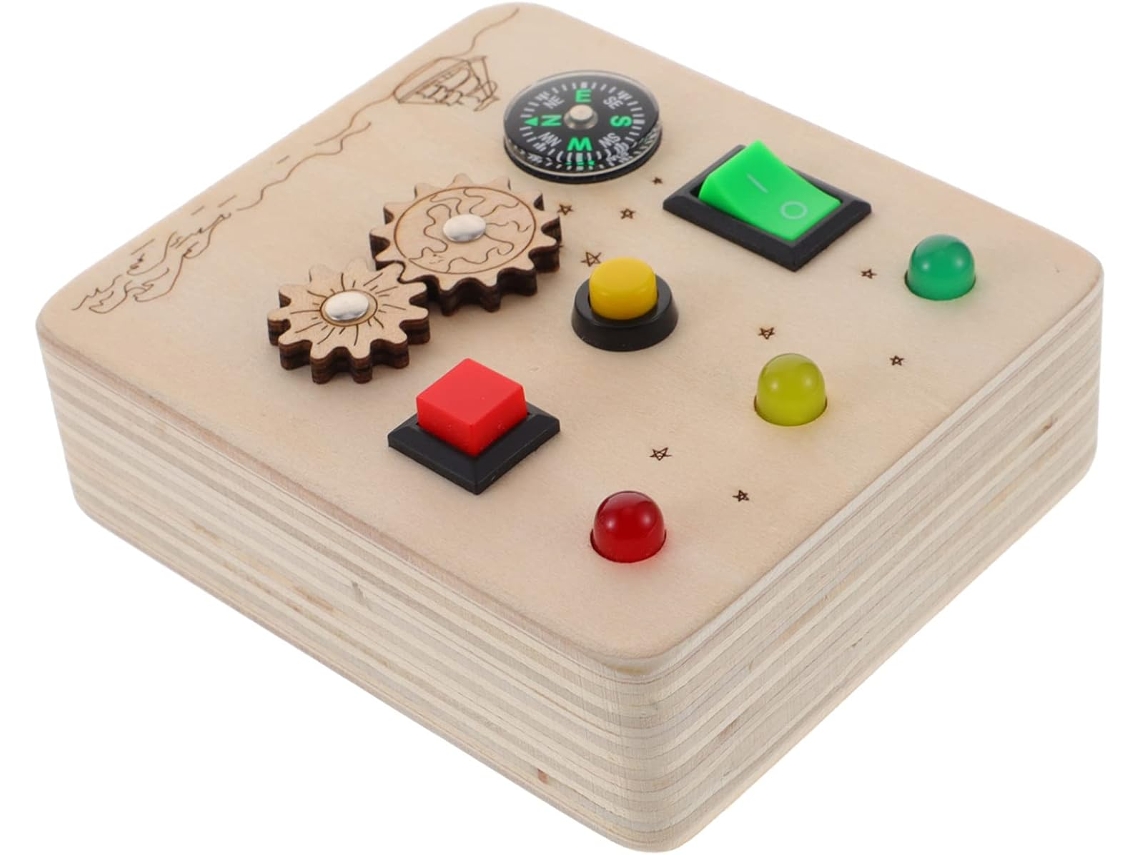 Tablero de actividades de madera para niños y niñas, juguete interactivo, juguete educativo para el aprendizaje temprano. CHABERLU