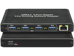 Adaptador De Red Gigabit Usb 3.0 Plug And Play Con 4 Puertos Rj45