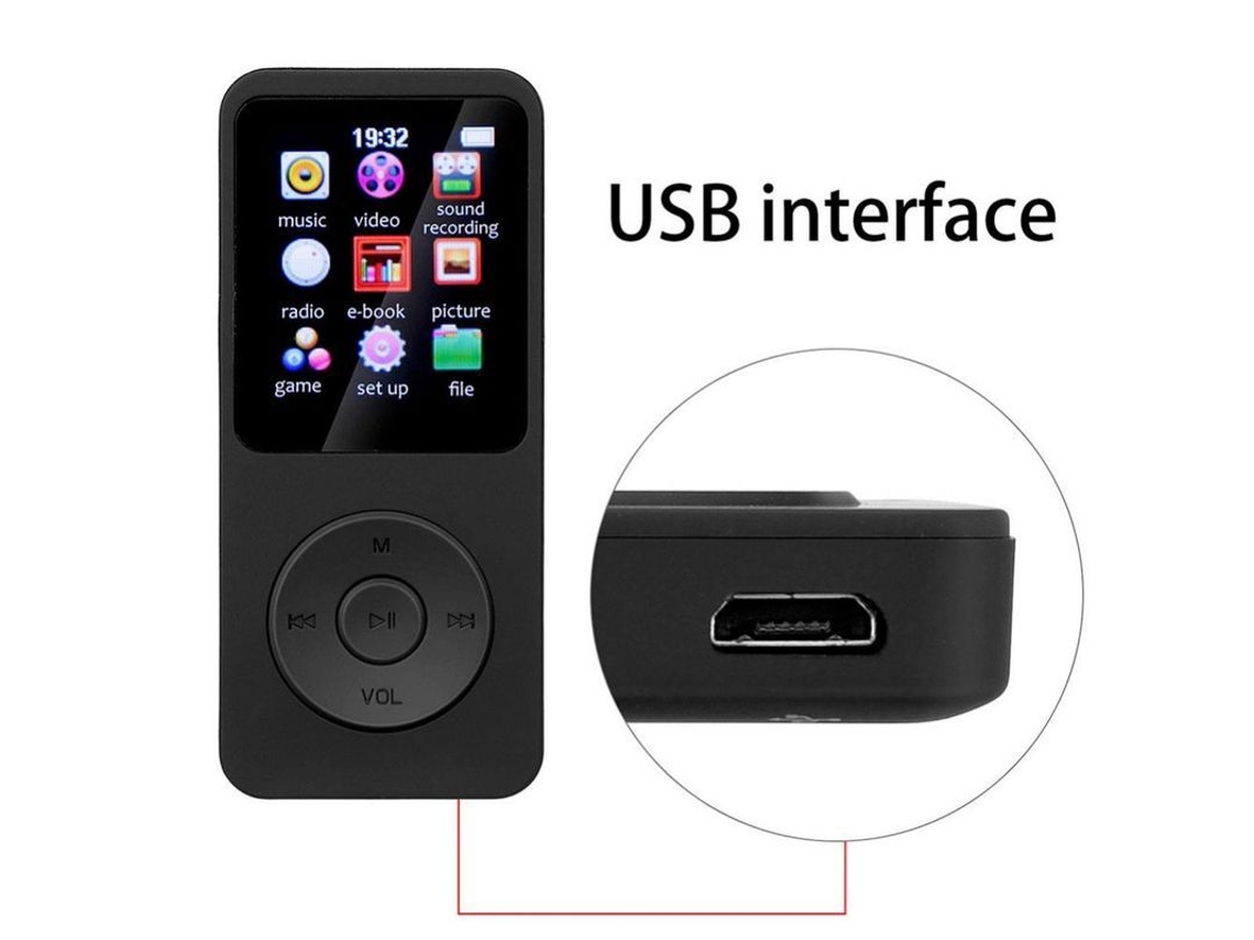 Reproductor Mp3/mp4 Metal Touch Con Bluetooth, Radio Fm, Alarma, Podómetro, Lector De Libros Electrónicos, Grabadora Y Reproductor De Música.