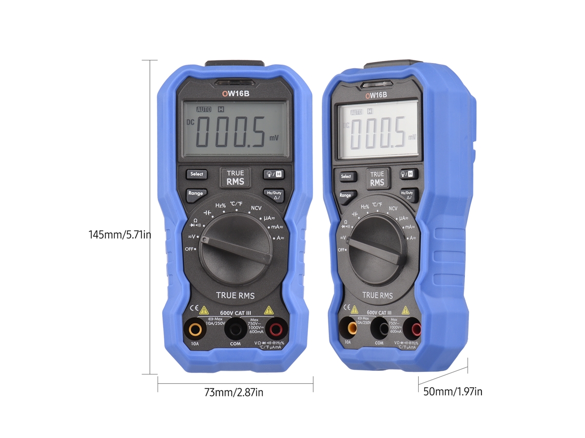Multímetro Digital Owon Ow16b 5999 Con Conteo Rms Verdadero, Bluetooth, Retroiluminación, Ncv Y Medición De Temperatura.