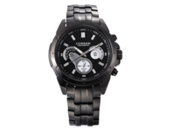 Reloj De Pulsera De Acero Para Hombre Con Movimiento De Cuarzo, Resistente Al Agua Hasta 30 M (negro).
