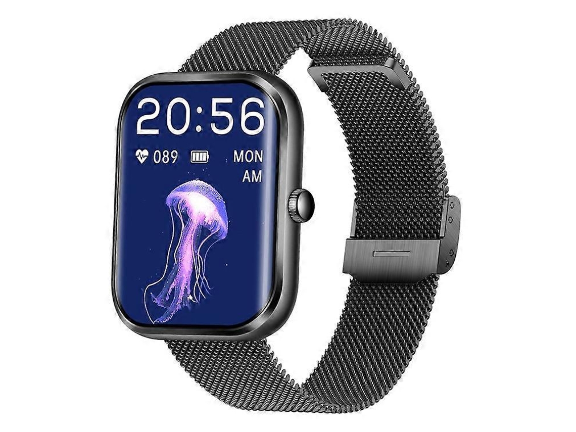 Reloj inteligente Ak58 resistente al agua con pantalla grande de 1,96 pulgadas y monitor de frecuencia cardíaca, pulsera deportiva de acero Ly Ebike
