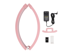 Luz Media Luna 22 Pulgadas 20w 1500lm 3200-5600k Lámpara De Escritorio Plegable Con Clip Para Uñas Y Belleza