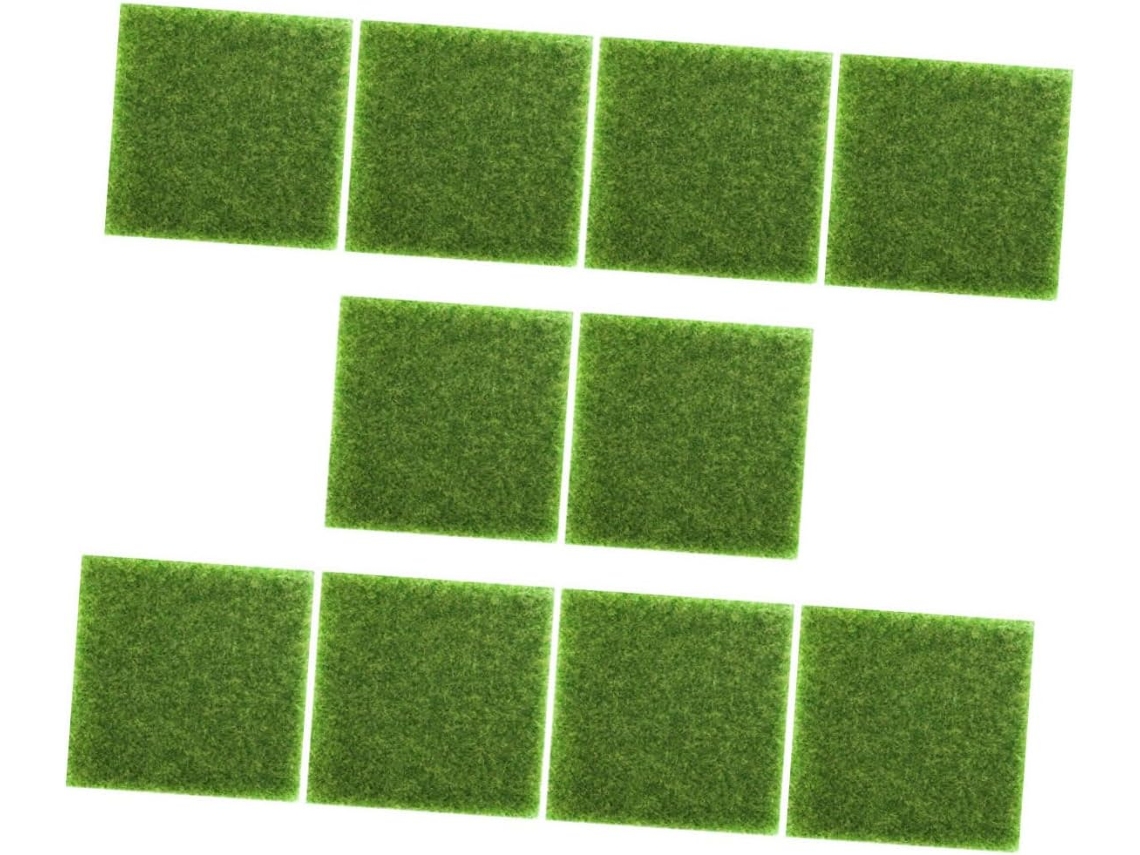 10 piezas de césped sintético, césped artificial duradero para decoración de jardín DIY, plantilla de césped. Gokoco