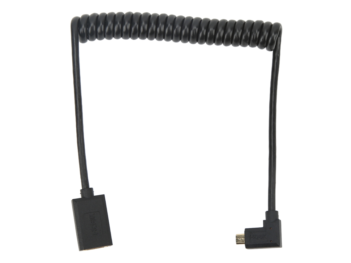 Cable Micro Hd Multimedia Enrollado: Micro Hd Para Hd, Conector Fêmea, Mola Espiral