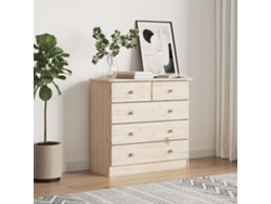 Cómoda alta de 77 x 35 x 73 cm, madera maciza de pino, DKD HOME DECOR