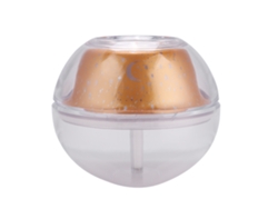 HYMNORA Humidificador de Aire Mini con Luz Nocturna de Cristal USB y Purificador de Aire para Hogar (Dorado)