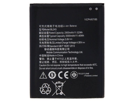 Para Lenovo-Bl243 2900Mah Li-Ion recargable para Lenovo Lemon K3 Noteid
