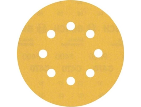 Lija BOSCH Expert C470 con 8 Orificios para Lijadoras Excéntricas - 125 mm - G 400 - 50 Un