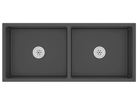 Fregadero VIDAXL Hecho A Mano Acero Inoxidable Negro