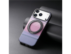 Funda Para Iphone 17 Pro, Piel Sintética Ultrafina, Magnética, Carga Inalámbrica, Borde De Tpu Suave - Morado