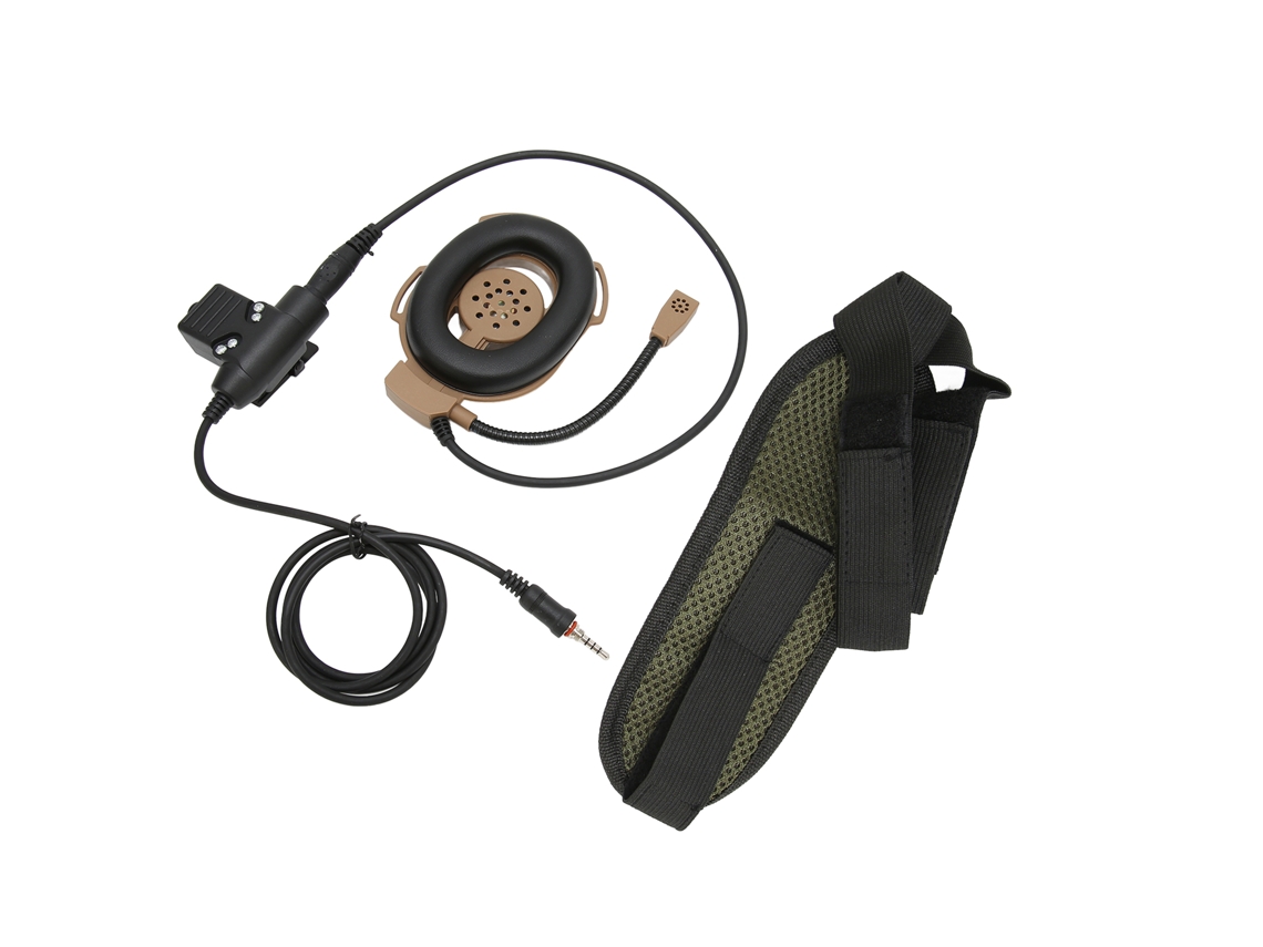 Auriculares Unilaterales Para Casco De Motocicleta Con Ptt U94 Para Yaesu Vertex Vx-6r Vx-7r Marrón