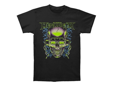 Camiseta ROCKINSTONE Megadeth 35 Years Headphone Skull T shirt (M)