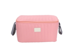 Bolsa Multifuncional Impermeable Para Cochecito Con Amplio Espacio, Color Rosa.