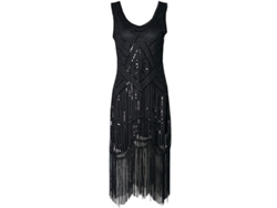 2026-vestido De Fiesta Anos 20 Para Mujer Fringe Secuenciales Paillettes Vintage Elegante Para Cocktail Prom Eventos Nocturnos Tematicos Gatsby