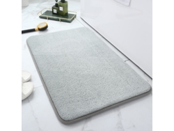 Alfombra de Baño LUUCOZK Antideslizantes Absorbentes Decoración Baño Secado Rápido Poliéster Verde (50x120cm)