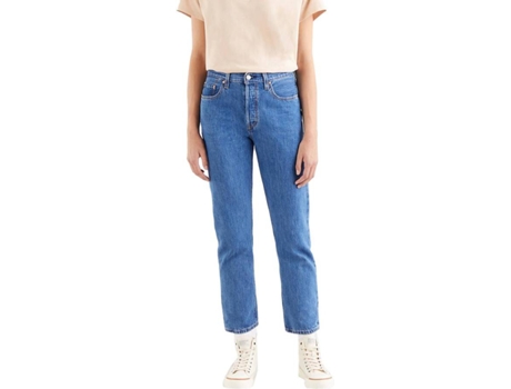 Pantalones Vaqueros LEVIS 501 Crop Denim Mujer (W28-L26 - Azul)
