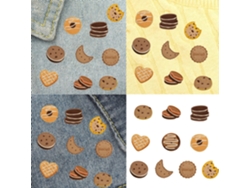 Paquete De 10 Parches Autoadhesivos Bordados De Tela Color Galleta Para Reparaciones.