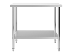 Mesa de trabajo de cocina de acero inoxidable MAISON EXCLUSIVE 100x60x85 cm