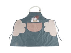 Cosméticos impermeables Kkml-delantal para cocina, repostería y barbacoa con bolsillo y estampado Pretty Girl gris