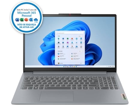 Portátil LENOVO IdeaPad Slim 3 15IAN8-538 (15.6'' - Intel N100 - RAM: 4 GB - 128 GB SSD - Gráficos Intel UHD)