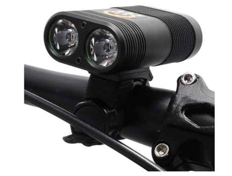 Juego de luces para bicicleta Juego de luces para bicicleta súper brillante Juego de luces para bicicleta con soporte giratorio de 360° 5 Mo-Negro ...
