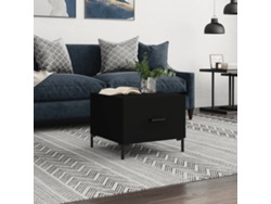 Mesa de centro de 50x50x40 cm, fabricada en madera sintética negra, HARLANV1