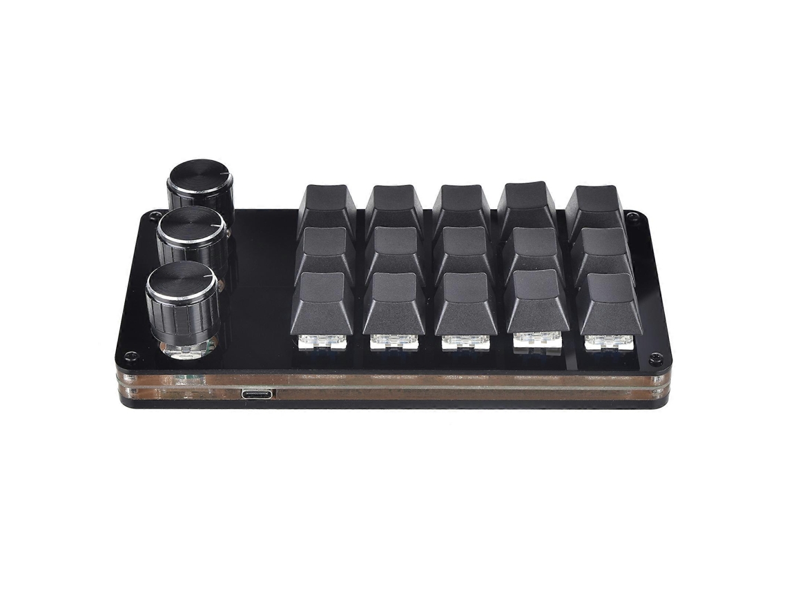 Teclado macro programable de 15 teclas para juegos mecánicos, teclado macro de 3 botones, teclado para juegos intercambiable en caliente Everley891