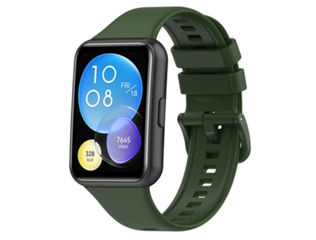 Correa de Silicona impermeable para Huawei Watch Fit 2 - verde intenso
