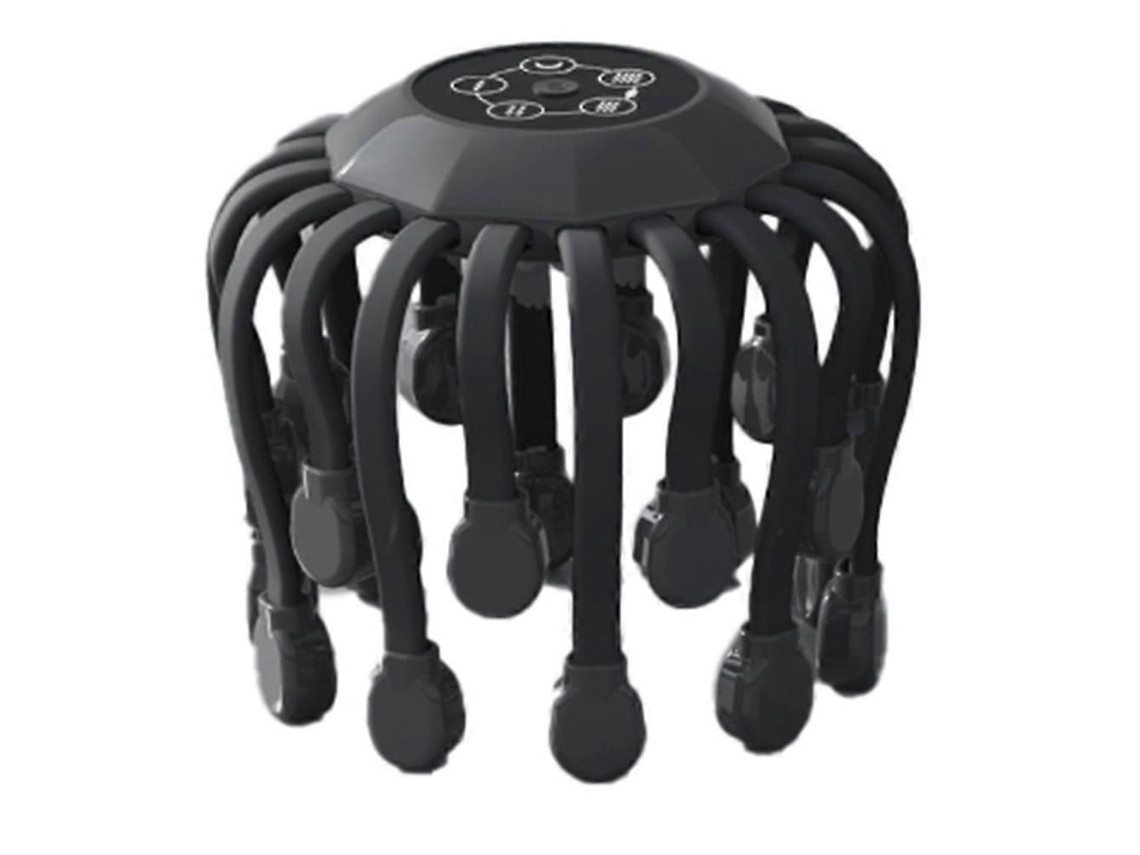 20 cabezales de masaje para el cuero cabelludo, masajeador vibratorio con terapia de luz roja, rascador relajante con forma de pulpo GOKOCO
