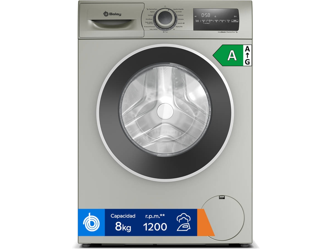 Lavadora BALAY 3TS382X (8 kg - 1200 RPM - Inox)