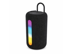 Coluna Bluetooth Portátil Recarregável Com Luz Led E Alça De Transporte Sanda Sd-6537 Preto