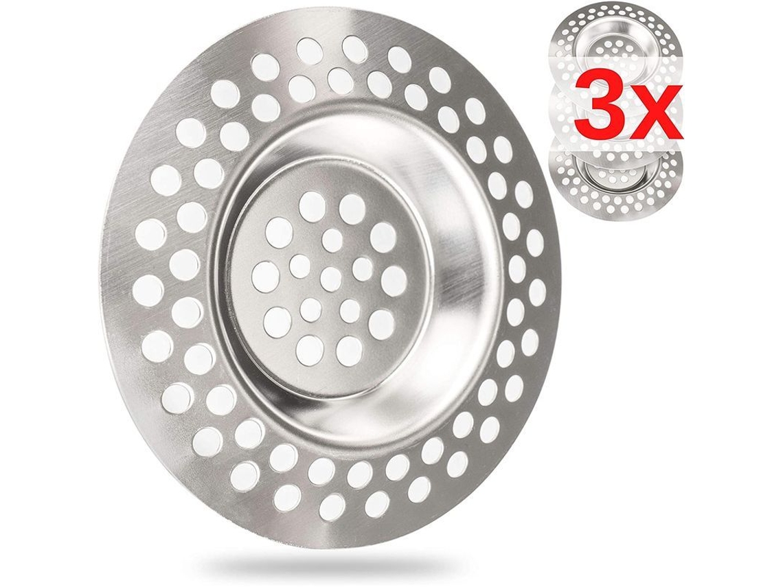 2026altiro-filtro De Desagüe, Juego De 3, Ø 70 Mm, Apto Para Desagües Con Un Diámetro Interior De 42 Mm, Sobresale 7 Mm De Profundidad.
