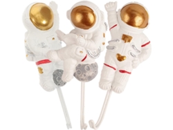 Ganchos Adhesivos De Astronauta De 3 Piezas, Ganchos De Pared Resistentes, Perchas Para Ropa Sin Necesidad De Taladrar Para El Baño.