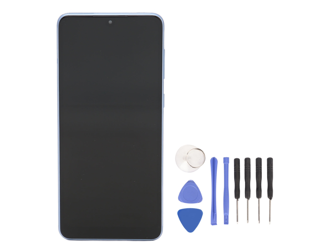 Pantalla Lcd Táctil Con Marco Para Samsung Galaxy A33 5g Azul Herramientas De Reparación Sensor Huella Digital