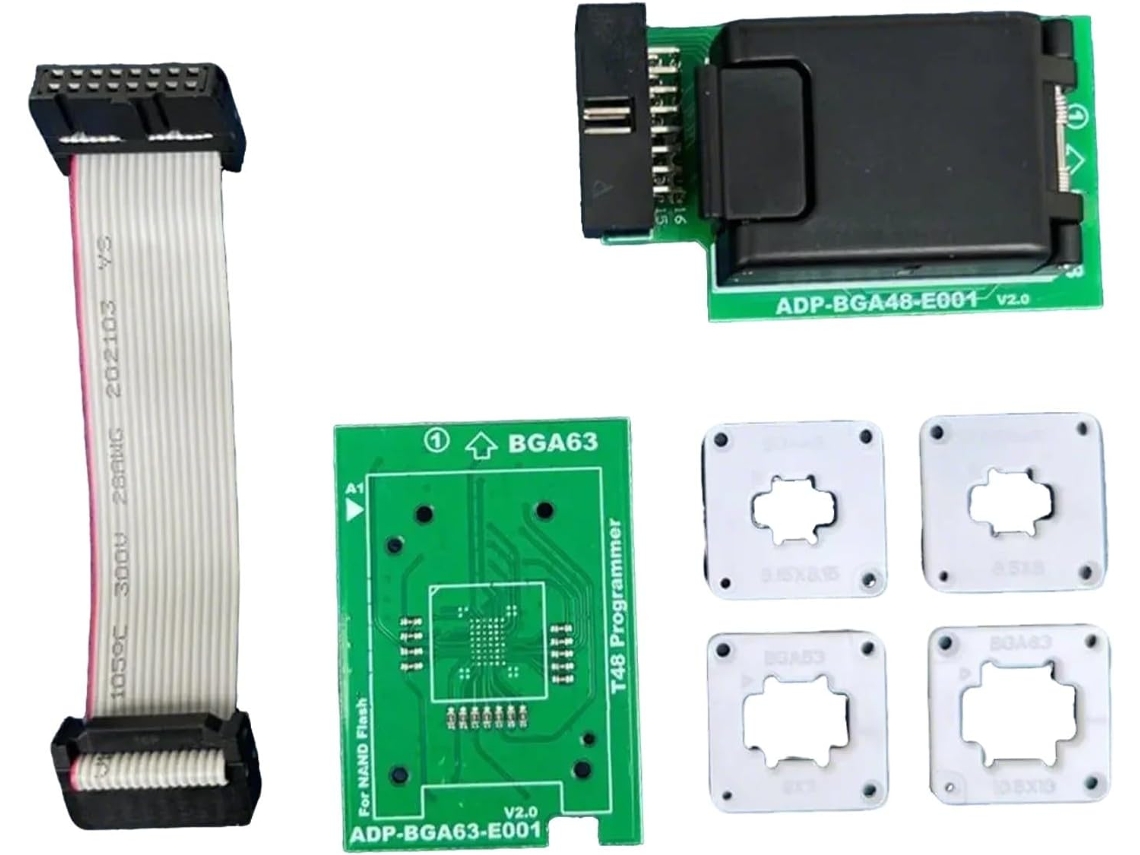 Adaptador Portátil Bga48 A Bga63, Zócalo Ic Para Programador T48, Lectura Y Escritura De Chips.