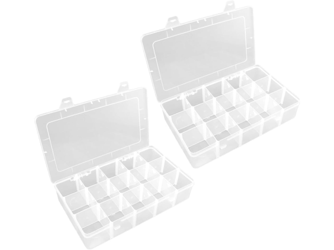 Caixa Organizadora Nuobesty Em Plástico Abs Para Peças Pequenas, Com Divisórias E Ideal Para Joias.