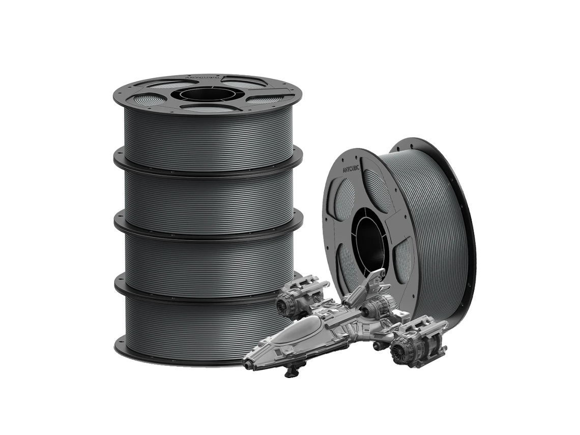 Filamento para impresora 3D, 1,75 mm de diámetro, material PETG duradero, 5 kg, textura gris OEM