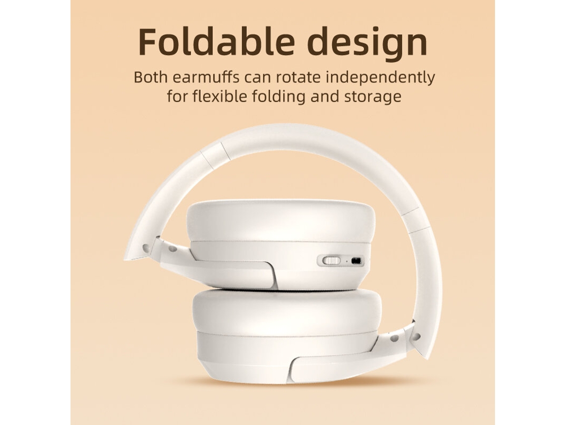 Auriculares inalámbricos Bluetooth L50 con cancelación de ruido, llamadas IA, unidad dinámica grande de 40 mm, entrada auxiliar de 3,5 m, deportivos