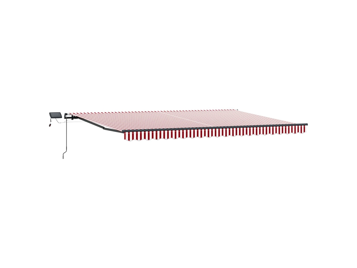 Maison Exclusive - Toldo Retráctil Manual Red And White 500 X 300 Cm Tela