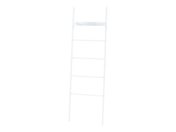 Toallero escalera Øksnes con estante acero 160x50x27,5cm - Blanco [EN.CASA]