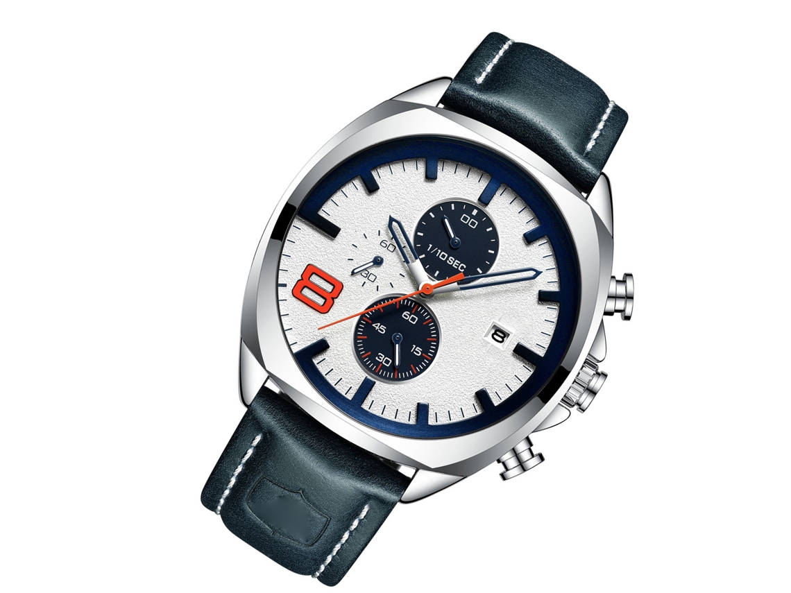 Reloj De Pulsera Casual Para Hombre Con Movimiento De Cuarzo Y Cronógrafo, Color Negro, Ideal Como Regalo Para El Día Del Padre.